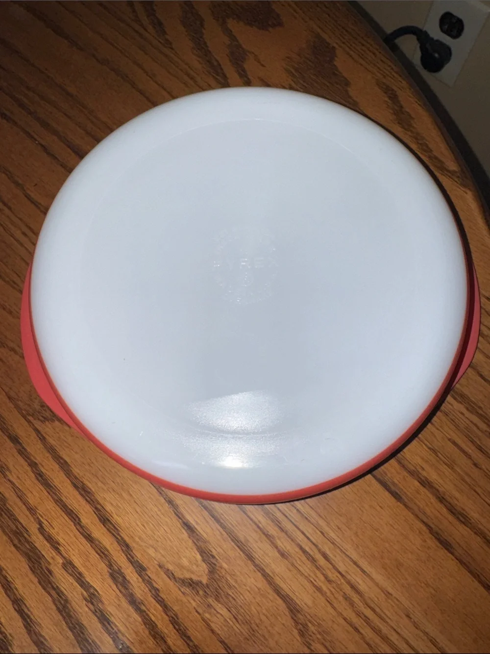 Pyrex Flamingo Pink #221 8.75” Milk Glass Round Cake Pan Vintage